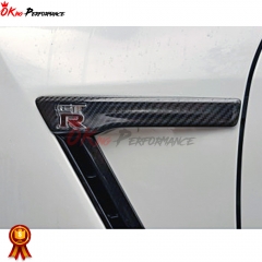 Dry Carbon Fiber Fender Emblem Cover For Nissan R35 GTR 2008-2019