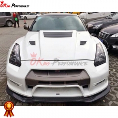 MY13 Vairs Style Carbon Fiber Front Lip (Only For 2013 Varis Bumper) For Nissan R35 GTR 2008-2016