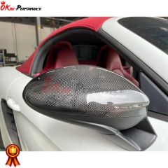 Dry Carbon Fiber Mirror Cap（Add On) For Porsche 718 Cayman Boxster 2016-2018