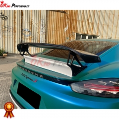 TechArt Style Carbon Fiber Rear Spoiler For Porsche 718 Cayman Boxster 2016-2020