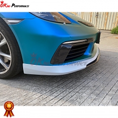 TechArt Style Carbon Fiber Front Bumper Air Vent For Porsche 718 Cayman Boxster 2016-2020