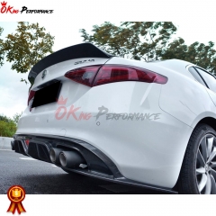 CMST Style Carbon Fiber Rear Diffuser For Alfa Romeo Giulia Base Ti 2016-2023