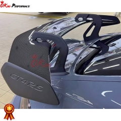 GT4RS Style Carbon Fiber Rear GT Spoiler For Porsche 718 Cayman Boxster 2016-2020