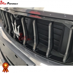 Mansory Style Dry Carbon Fiber Front Grille Trim For Maserati Levante 2016-2018