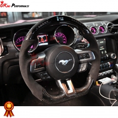 A Style Customized Style Steering Wheel With LED Shift Light For Ford Mustang 2015-2020