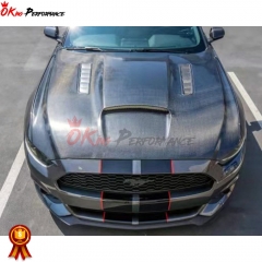 LY Style Carbon Fiber Hood For Ford Mustang 2015-2017