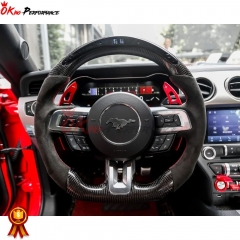 B Style Customize Style Steering Wheel With LED Shift Light For Ford Mustang 2015-2017