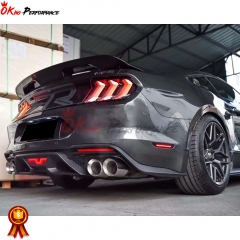 GT500 Style Plastic Rear Bumper With Rear Diffuser & Exhaust Tips For Ford Mustang 2015-2017