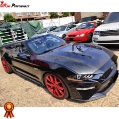 CMST Transparent Style Carbon Fiber with Glass Hood For Mustang 2018-2023