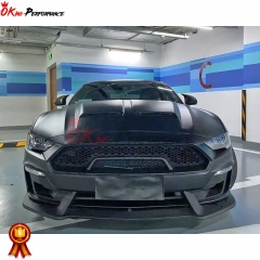 Super Snake Style Carbon Fiber Hood For Ford Mustang 2018-2023