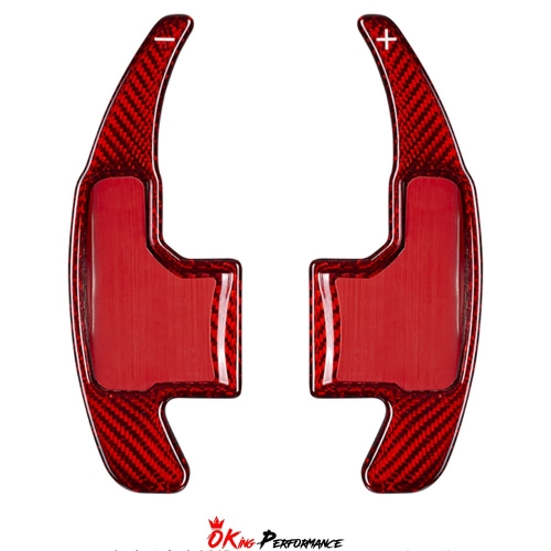 Red Carbon FIber Shift Paddle For Mustang 2015-2017