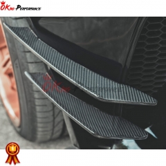 CMST Style Carbon Fiber Front Bumper Canards For Mustang 2018-2023