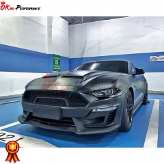 Super Snake Style Carbon Fiber Hood For Ford Mustang 2018-2023