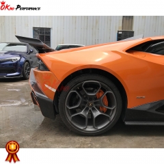 OKING Style Partial Dry Carbon Fiber Rear Bumper For Lamborghini Huracan LP580 2014-2018