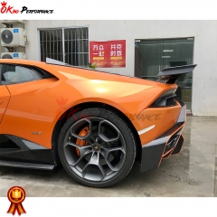 OKING Style Partial Dry Carbon Fiber Rear Bumper For Lamborghini Huracan LP580 2014-2018