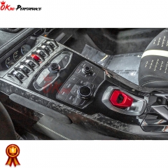 Dry Forged Carbon Fiber Center Controler Panel Side Strip For Lamborghini Huracan LP610-4 Lp580-2 Coupe 2014-2017