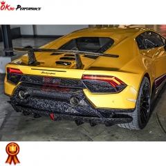 Performance Style Dry Forged Carbon Fiber Rear Engine Hood & Spoiler set For Lamborghini Huracan LP610-4 LP580 2014-2017