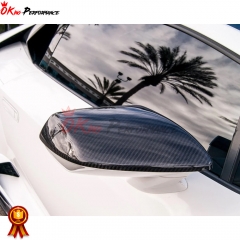 Novitec Style Dry Forged Carbon Fiber Mirror Caps Cover For Lamborghini Huracan 2014-2018