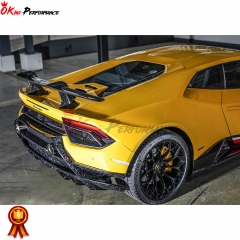 Performance Style Dry Forged Carbon Fiber Rear Engine Hood & Spoiler set For Lamborghini Huracan LP610-4 LP580 2014-2017