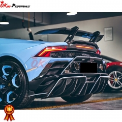 Paktechz Dry Carbon Fiber Rear Bumper Trims For Lamborghini Huracan EVO