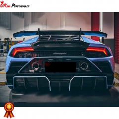 Paktechz Dry Carbon Fiber Rear Bumper Trims For Lamborghini Huracan EVO