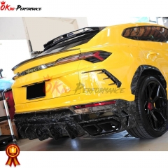 MSY Style Dry Carbon Fiber Rear Diffuser With Exhaust Tips For URUS