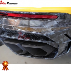 MSY Style Dry Carbon Fiber Rear Diffuser With Exhaust Tips For URUS