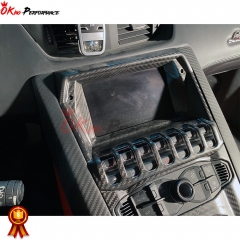 Dry Carbon Fiber Matt Finished Interiors Radio Surroud Cover For Lamborghini Aventador LP700-4 LP720 LP750 2011-2015