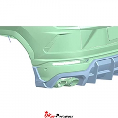 Paktechz Style Dry Carbon Fiber Rear Canards For Lamborghini URUS 2018-2023
