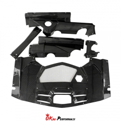 Dry Forged Carbon Fiber Engine Bay Set For Lamborghini Aventador LP700