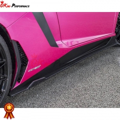 LB Style Carbon Fiber Side Skirt Under Board For Lamborghini Aventador LP750