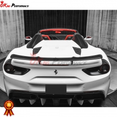 Novitec Style Dry Carbon Fiber Diffuser Light Cover For Ferrari 488 GTB Spider 2015-2018