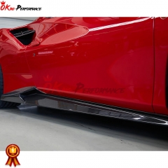 Novitec Style Dry Carbon Fiber Side Skirt For Ferrari 488 GTB Spider 2015-2018
