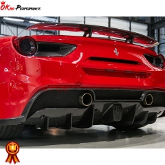 Novitec Style Dry Carbon Fiber Rear Light Cover (Replacement) For Ferrari 488 GTB Spider 2015-2018