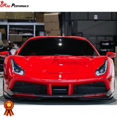 Novitec Style Forged Dry Carbon Fiber Front Splitter For Ferrari 488 GTB Spider 2015-2018