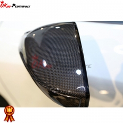 Dry Carbon Fiber Mirror Caps (replacement) For Ferrari 488 GTB 2015-2018