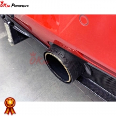 Capisto Style Dry Carbon Fiber End Pipe Shells For Ferrari 488 GTB 2015-2018