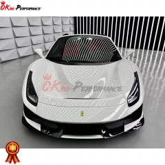 Pista-Style Dry Carbon Fiber With Portion Primer Car Body Kit For Ferrari 488 GTB 2015-2018