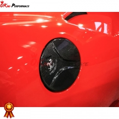 Capisto Style Dry Carbon Fiber Gas Caps (Without badge) For Ferrari 488 GTB 2015-2018