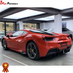 Capisto Style Dry Carbon Fiber Tail Light Covers For Ferrari 488 GTB 2015-2018