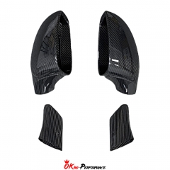 Dry Carbon Fiber Mirror Caps (replacement) For Ferrari 488 GTB 2015-2018