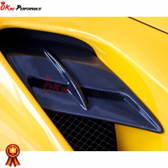 Capisto Style Dry Carbon Fiber Side Air Intake Panels For Ferrari 488 GTB 2015-2018