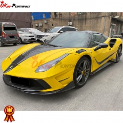 Mansory Style Half Carbon Fiber Hood For Ferrari 488 2015-2018