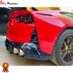 Mansory Style Dry Carbon Fiber Rear Bumper Air Outtake Grills For Ferrari 812 2017-2018