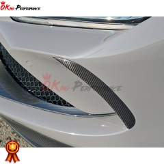Novitec Style Dry Carbon Fiber Front Bumper Canards For Ferrari F8 2020-2022