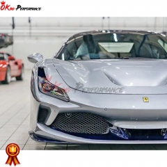 OEM Style Dry Carbon Fiber Front Splitter For Ferrari F8 2020-2022