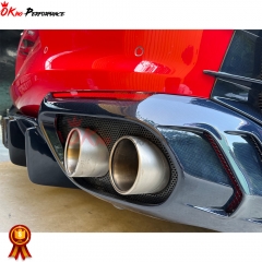 Mansory Style Dry Carbon Fiber Rear Bumper Extension & Diffuser For Ferrari 812 2017-2018