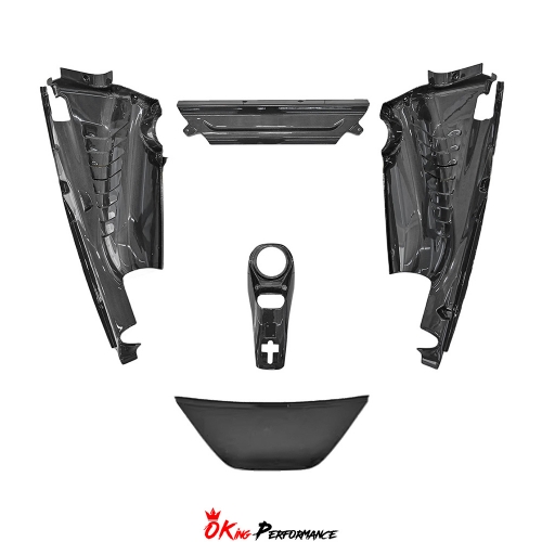 OEM Style Dry Carbon Fiber Engine Bay Set Cover Kits For Ferrari F8 2020-2022