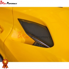 Novitec Style Dry Carbon Fiber Air-Guide Side Vent Cover For Ferrari F8 2020-2022