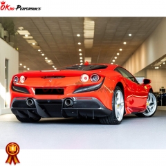 OEM Style Dry Carbon Fiber Rear Diffuser For Ferrari F8 2020-2022